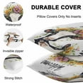 thumbnail image 4 of Waterproof Throw Pillow Covers Set of 2, 20x12 Inch Cow Flower Decorative Pillowcases Outdoor Pillow Slip Cushion Covers Set for Couch Tent Cute Farm Animal Pastoral Pastel Blooms, 4 of 7