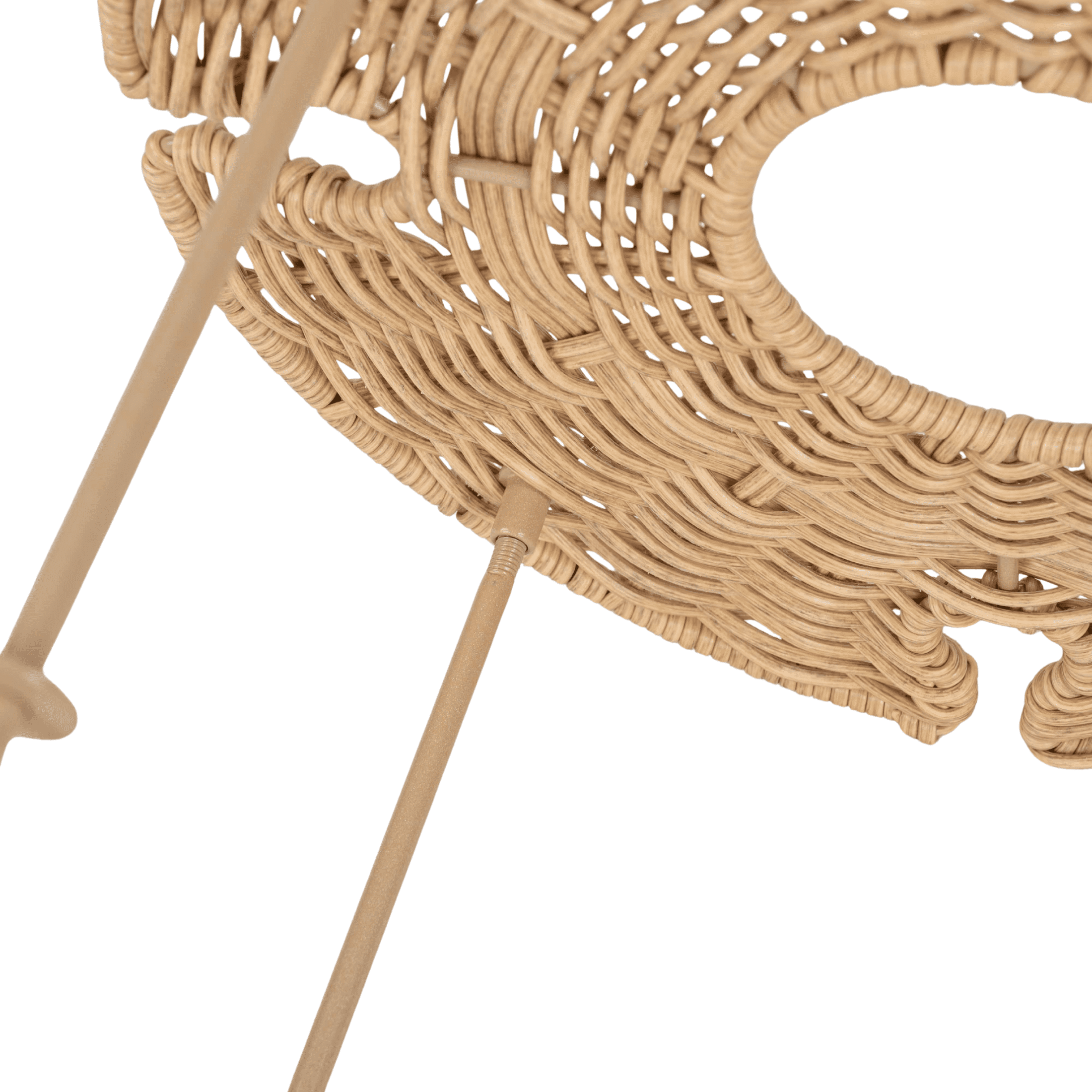 Better Homes & Gardens Rattan Tray with Legs & Wine Holders