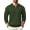 ArmyGreen, variant on GENTS BLISS Polo Shirts for Men Casual Long Sleeve Mens Shirts Zipper Ribbed Knit Shirt