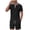 Black, variant on hotojiny Men's 2 Pieces Summer Outfits Stylish Color Block Button Collared Shirt and Shorts Set for Golf Beach Clothes(White,X-Large)