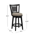 thumbnail image 3 of Hillsdale Furniture Foxmoor Wood Counter Height Swivel Stool, Black, 3 of 12
