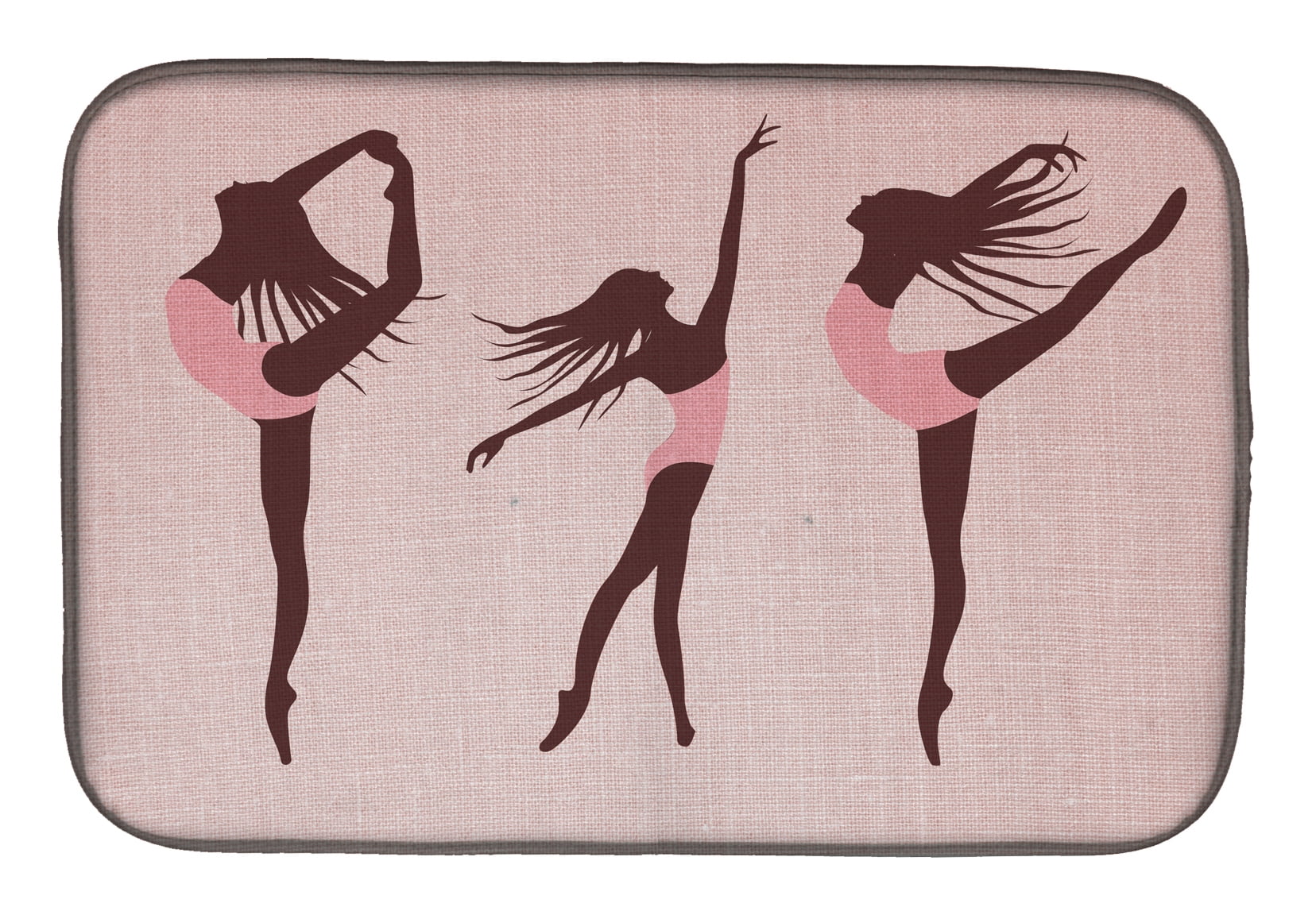 Dancers Linen Pink Dish Drying Mat