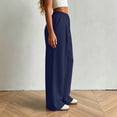 thumbnail image 5 of Ixbnca Womens Sweat Pants Comfortable Pleated Drawstring Sports Pants with Pockets Loose Elastic Waist Workout Pants, 5 of 7