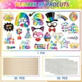 thumbnail image 4 of Kids Toys under $5 Fufafayo Birthday Photo Booth Props Kit Colorful Funny Kids Birthday Theme Table Centerpiece Decor with Glue Point Dots and Wooden Dowel Sticks for Party Celebration, 4 of 7