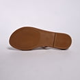 thumbnail image 6 of Women's Braided Detail Solid Color Slide Sandals Wide Width Friendly Flat Slippers Soft Faux Leather Lightweight Non Slip Open Toe Summer Beach Casual Outdoor Slides, 6 of 10