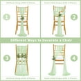 thumbnail image 4 of Sheer Fabric Wedding Chair Sashes: 36PCS Tulle Church Chair Cover Long Chairs Bows Aisle Drapes Party Decorations Sage Green, 4 of 12