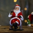 thumbnail image 3 of BQBQERT for Creative Rocking Chair Santa Statues with Handbell Christmas Resin Ornaments Cartoon Animated Figurines Holiday Party Decoration Collection, 3 of 13