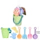 thumbnail image 3 of Cochecito de playa para niños, cubo de playa, herramientas para jugar en la arena, pala, juego completo para excavar en la arena y jugar con agua al aire libre., 3 of 7