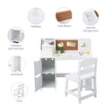 thumbnail image 2 of Kids Wooden Art Desk and Chair Set – Featuring Hutch, Bulletin Board, Storage Cabinets, Bookshelf – Computer Writing Table for Studying, Art, and Homework, 2 of 7