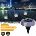 thumbnail image 6 of VONTER Solar Ground Lights Outdoor 16LED Solar Powered Garden Disk Lights,IP67 Waterproof,In ground Solar Garden Lights for Pathway Lawn Yard Roads Walkway Driveway-1pack 16LED White, 6 of 6
