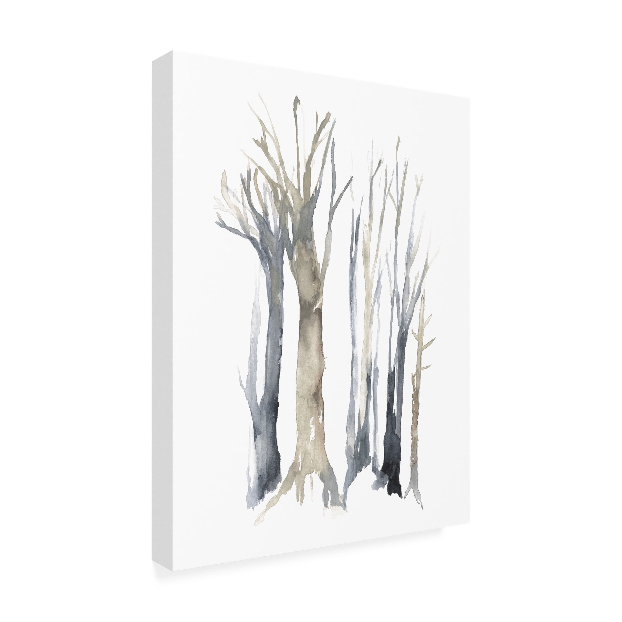 Jennifer Goldberger 'Neutral Treeline II' Canvas Art