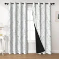 thumbnail image 2 of Lfeey Blackout Curtains Green Grey Tree Branch Printed Curtains for Bedroom Windows, Grommet Top Drapes 84 inch Length, 2 Panels, 2 of 7