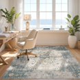 thumbnail image 3 of Design&I 8'x10' Ultra Soft Area Rug, Beige Vintage Distressed Motif Traditional Scroll Frame Border None Fluffy Washable Non Shedding for Bedroom Living Room Under Sectional, 3 of 7