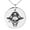 Silver, variant on Stainless Steel Pirate Captain Skull Engraved Small Medallion Circle Charm Pendant Necklace