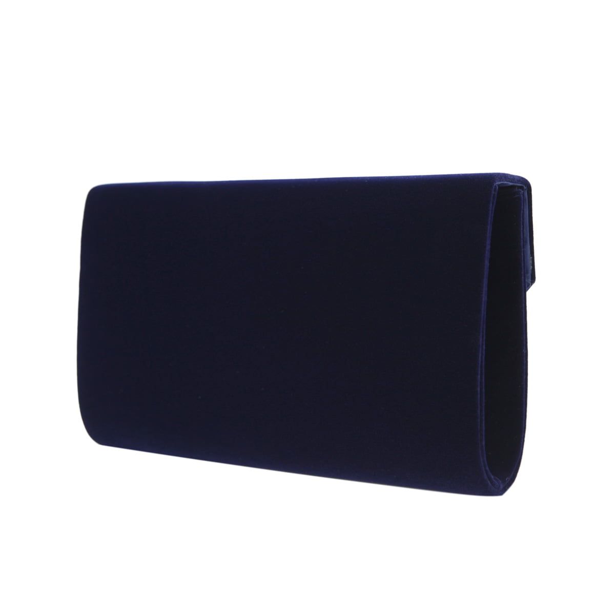 TrendsBlue Elegant Solid Color Velvet Clutch Evening Bag Handbag, Black One  Size: Handbags