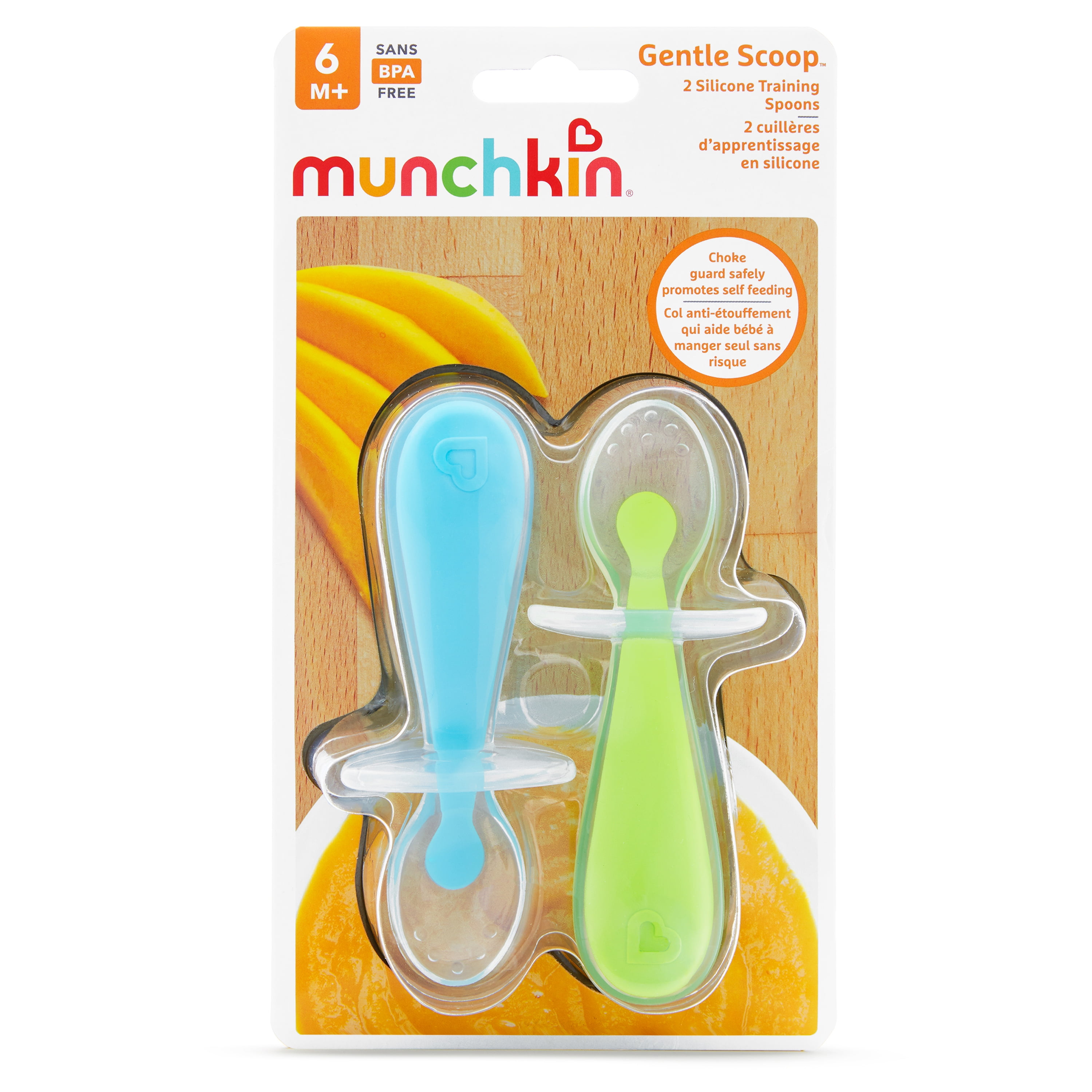 Munchkin® Gentle Dip™ Multistage First Spoon Set for Baby Led Weaning, Self  Feeding, Solids & Purees, 3 Pack, Coral/Purple