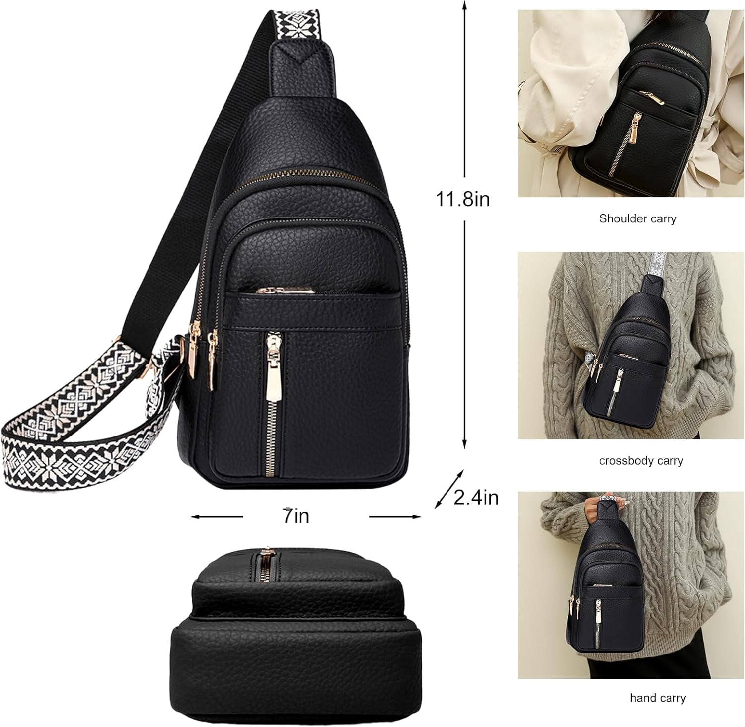 2025 Crossbody Bag,Travel Small Sling Bag Crossbody Bags for Women-Vegan Leather Fanny Pack Crossbody Bags for Women
