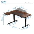 thumbnail image 2 of Aukfa 59" L-Shaped Electric Standing Desk,Height Adjustable Sit Stand Desk with Power Strip,Privacy Screen & Memory Controller,Brown, 2 of 8