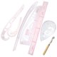thumbnail image 1 of Juego de reglas de costura de alta transparencia, escala incorporada, plástico flexible y flexible, accesorios de costura transparentes para sastres, 1 of 5