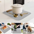 thumbnail image 4 of Dish Drying Mat for Kitchen Countertop, Gray Absorbent Microfiber Dish Mat Reversible Quick Dry Non Slip Draining Mat Kitchen Drying Pad for Dishes, Utensils 16x18 Inch Grey Solid Color, 4 of 9