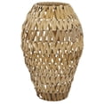 thumbnail image 6 of DecMode 22" Handmade Woven Brown Plastic Rattan Vase, 6 of 7