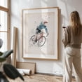thumbnail image 2 of I want to ride my bicycle - Illustration Bicycle Watercolor Sports Modern Art Sketch Abstract Oak Framed Wall Art Print 24 x 36 inches, 2 of 15