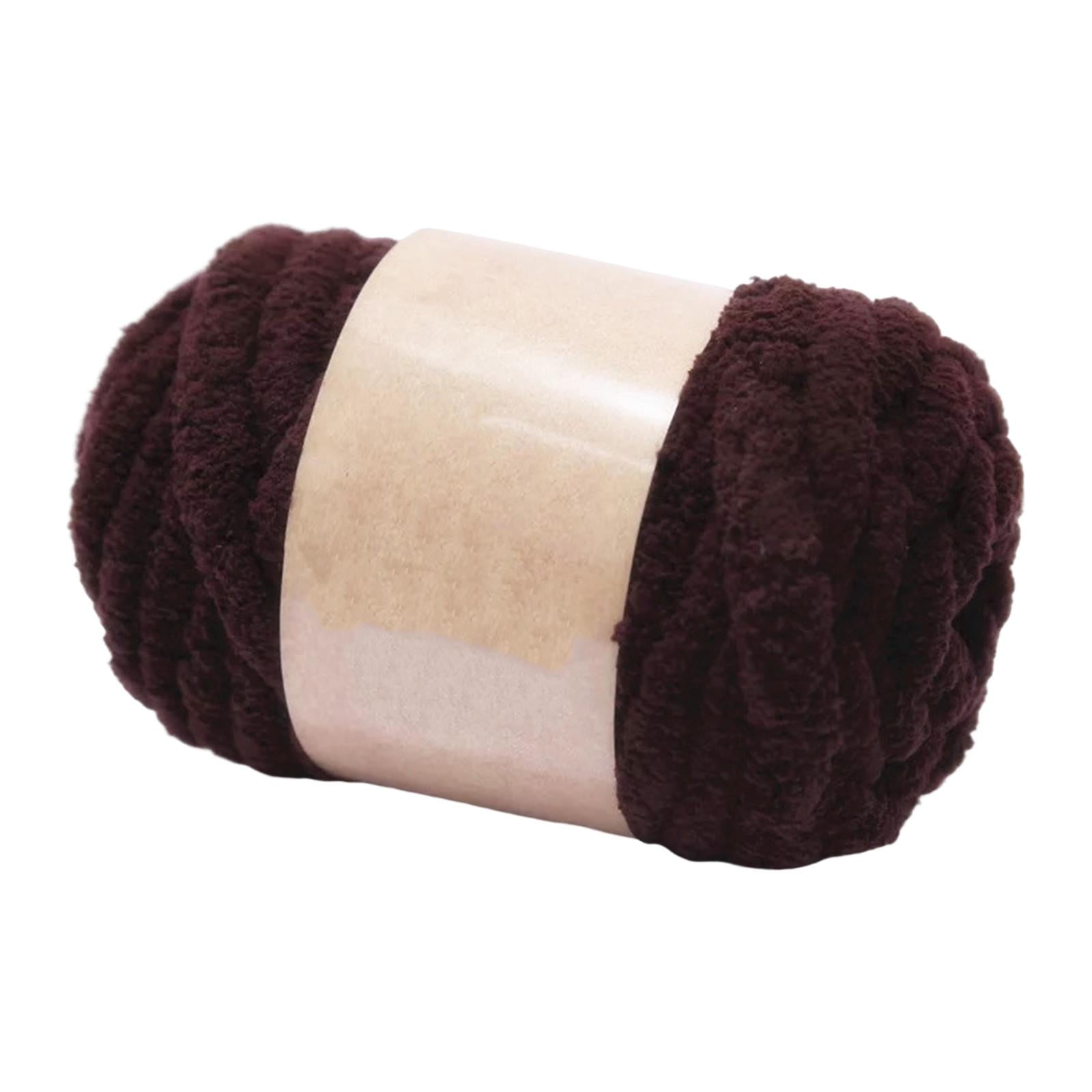 Chunky Wool Yarn Jumbo Tubular Yarn DIY Filling Hand Knitting Arm Knit Yarn Weight Yarn Bulky Yarn for Cushion Crochet Throw Pet Bed Hats coffee