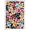 thumbnail image 2 of Challis Rayon Printed Vespa Daisy, Floral Fabric, Dress Fabric (ORANGE/TURQ/AQUA, ByYard), 2 of 3