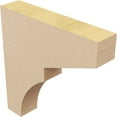 thumbnail image 5 of 2"W x 10"D x 10"H Thin Monterey Rough Cedar Woodgrain TimberThane Corbel, Primed Tan, 5 of 6