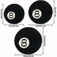 thumbnail image 3 of Simulation Billiards 8 Ball Rug Round Tufting Soft Chair Pad Anti-slip Bath Floor Mat Kids Bedroom Black Carpet Decor Rugs, Black Circle Rugs For Livi, 3 of 4