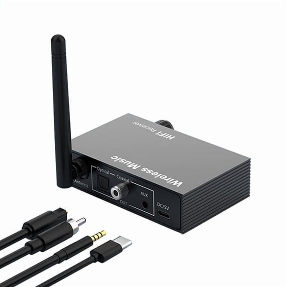 Optical Fiber Coaxial Bluetooth 5.3 Audio Receiver Old-Fashioned Speaker Amplifier Microphone Karaoke USB Player