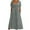 Gray, variant on Womens Tie Front Eyelet Dresses Casual V Neck Short Sleeve Maxi Dresses Summer Smocked Solid Dresses Trendy Loose Empire Dresses with Pockets