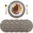 thumbnail image 2 of Coolnut Coffee Elements Round Placemat Set of 6, Non-Slip Heat Resistant & Waterproof Plate Pads for Dinner Table Table Placemats, 15.4 in Home Decor Gifts, 2 of 6