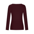 thumbnail image 5 of Sexy Tops for Women Casual Deep V Neck Shirts Long Sleeve Spring 2026 Tunic Dressy Slim Fit Soft Comfy Blouses Dressy Lightweight Comfy Outfits Going Out Tops Ladies Fashion Trendy, 5 of 8