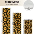 thumbnail image 4 of Black Small Sunflower Pattern Kitchen Rugs Sets Of 3,Kitchen Runner Rugs Non Skid Washable,Decorative Kitchen Floor Mats for Kitchen,Sink,Laundry,17"x30"+ 17"x47" + 17"x59", 4 of 6