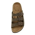 thumbnail image 3 of Cushionaire Lela Cork Footbed Sandal for Women - Triple Band Slide Sandal with Genuine Suede Insoles and +Comfort, 3 of 5