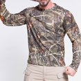 thumbnail image 2 of Teylalorva Men's Lightweight Top Camouflage Print Long Sleeve Quick-Dry Sunscreen Outdoor Sports Shirt Camouflage Size S, 2 of 4