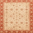 thumbnail image 1 of Ahgly Company Indoor Square Abstract Bright Orange Abstract Area Rugs, 6' Square, 1 of 6