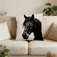 thumbnail image 3 of Dadiaei Linen Cushion Cover Horse Print Decorative Sofa Pillow for Living Room Office Lumbar Support Throw Pillowcase Farmhouse Decor,18x18in, 3 of 6