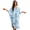 Blue Palm Trees Hibiscus, variant on Green Toile De Jouy Print Women Kaftan Dresses Plus Size Swimsuit Coverup Batwing Sleeve Summer Bathing Suit Caftan Loungewear Beach Cover Up
