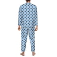 thumbnail image 7 of Salouo french Bulldog Face Print Button-Front Long Sleeve Pajama Set for Men, Soft 2Pjs Men's Long Sleeve Sleepwear -X-Large, 7 of 7