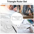 thumbnail image 2 of KAKOWELY Ruler Set Drawing Measurement Geometry Triangle Straightedge Protractor,6.69"X2.76"X0.04", 2 of 5