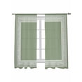 thumbnail image 2 of Sheer Curtains 72 Inches Long, Cameo Brown Greek Key Light Filtering Window Curtains for Living Room, Geometric Greece Ancient Farmhouse Geo Rod Pocket Voile Sheer Curtain Drapes, 52"Wx72"L, 2 Panels, 2 of 8