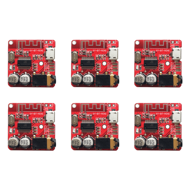 Módulo estéreo inalámbrico 5.0 compatible con Bluetooth DC 3.7-5V para bricolaje Rojo
