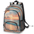 thumbnail image 2 of Herdesigns Ocean Beach Sunrise Sunset Laptop Backpack for Women Men, 18.3 Inch Large Computer Backpacks Fashion Teacher Nurse Bag Casual Daypack for Work Travel, 2 of 8