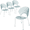 Grey, variant on LeisureMod Opulent Mid-Century Modern Plastic Dining Chair in Chrome Metal Legs Armless Dining Side Chair for Kitchen and Dining Room Set of 4, Amber