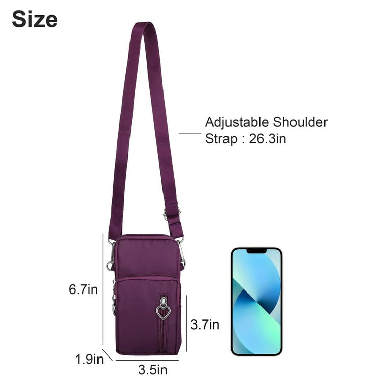 TSV Large Cell Phone Crossbody Bag, Waterproof Nylon Wallet TSV Large Cell Phone Crossbody Bag, Waterproof Nylon Wallet