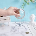 thumbnail image 3 of AHANDMAKER Rock Display Stand, Small Iron Crystal Display Holder Invertable Decorative Crystal Ball Holders for Displaying Gemstones Spheres Geodes Rocks Marbles, 2.64x2.76x2.56 Inches, Platinum, 3 of 5