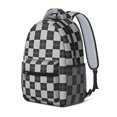 thumbnail image 2 of Gray and White Checkered Pattern Backpack for School, Cute School Bag with Adjustable Shoulder Straps and Padded Back, 15.3"x11"x6.7", 2 of 5