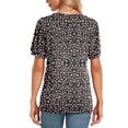 thumbnail image 5 of DreamFish Womens Summer Tops Casual Tunic Square Neck Puff Sleeve Tops Floral Printed Blouse, 5 of 6